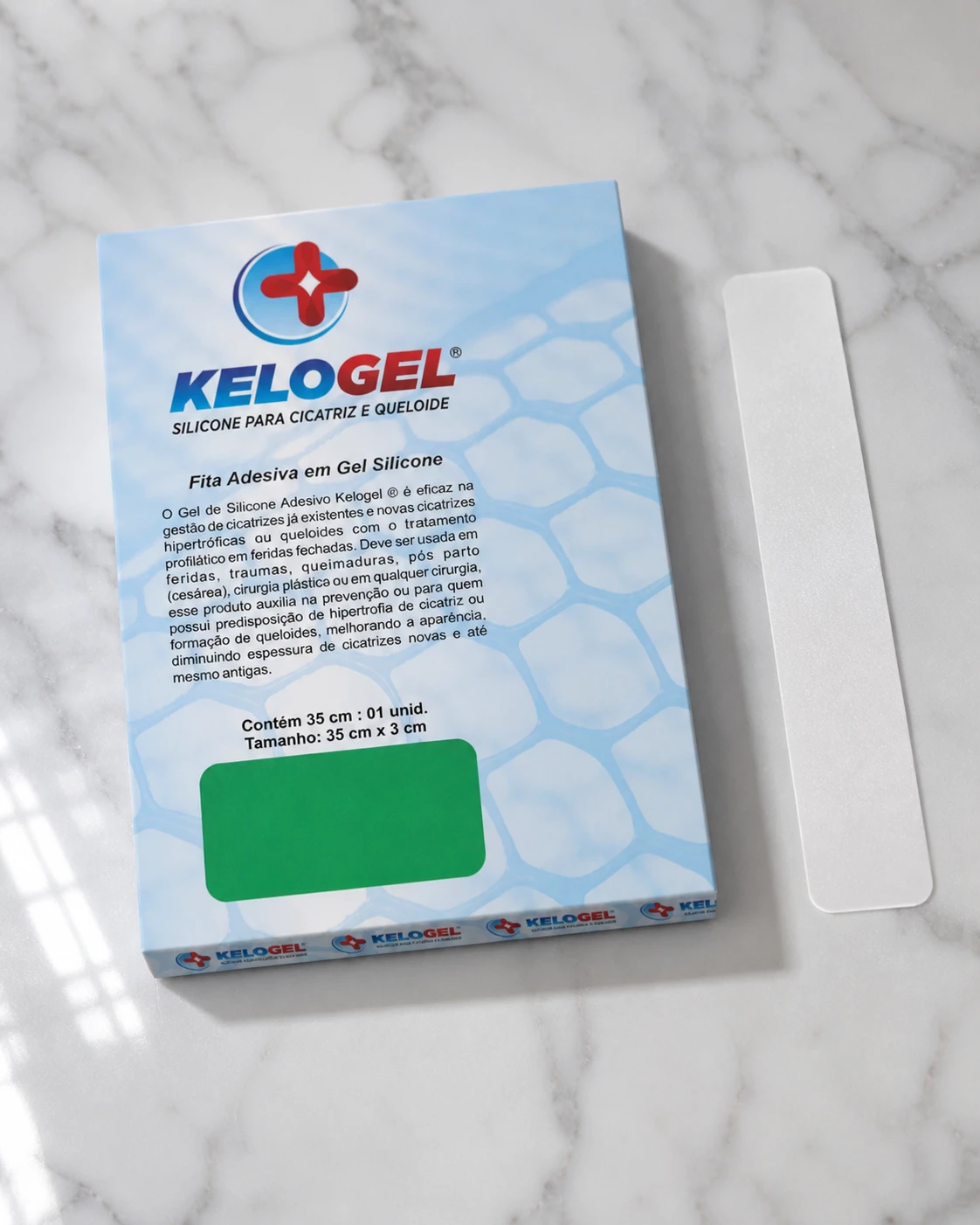 Fita de silicone para cicatriz Kelogel 35 x 3 cm